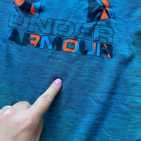 Under Armour Teal and Orange Athletic Short Sleeve Tee - Picture 2 of 5